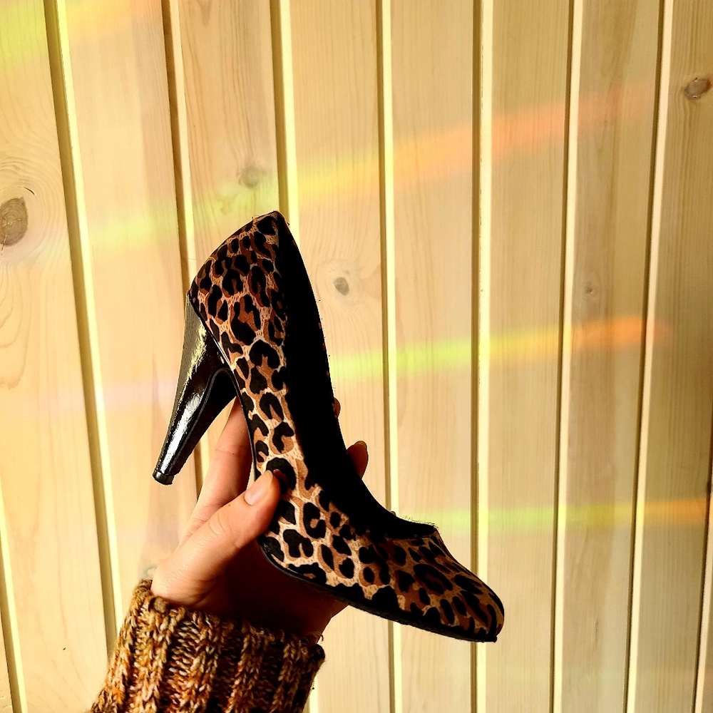 Cheetah Print petite heels
